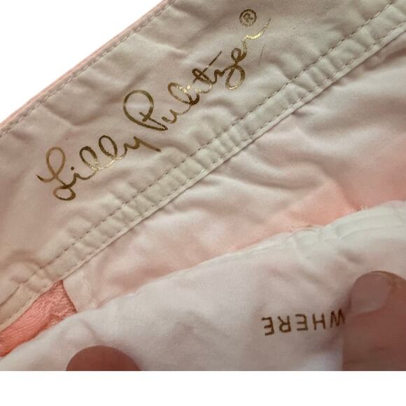 EUC Lilly Pulitzer peach shirts sz 6 peach summer pastel - Picture 4 of 5